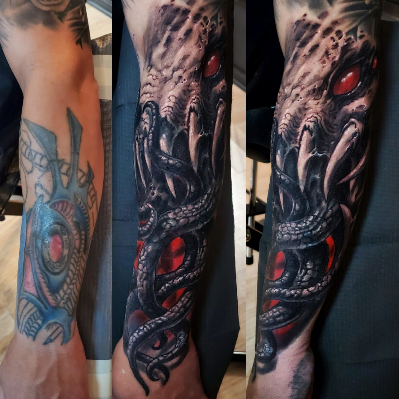 Evil Monster with Multiple Tongues Cover-Up (Use of Red)