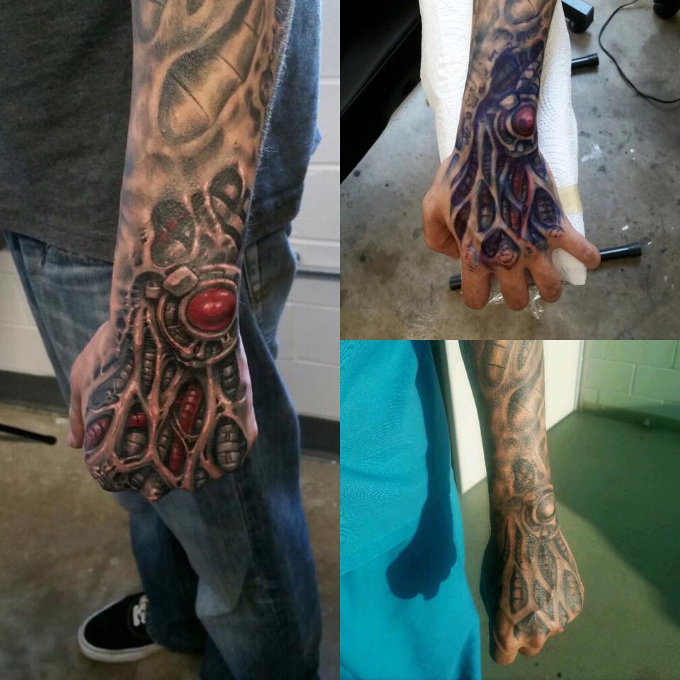 Bio-Mechanic Hand Cover-Up (Use of Red)