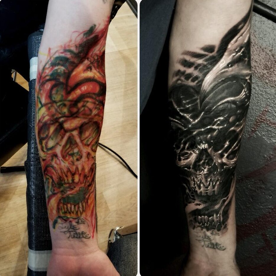 Horned Skull Cover-Up