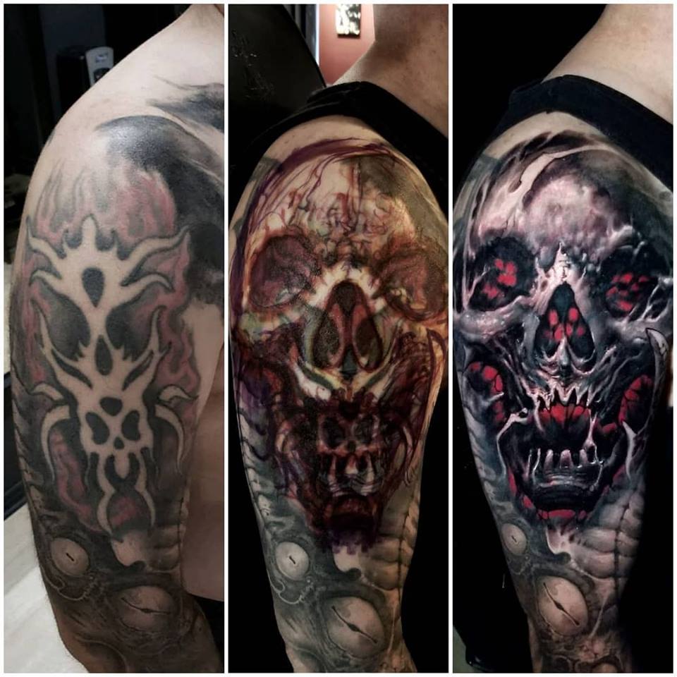 Skull Cover-Up (Use of Red)