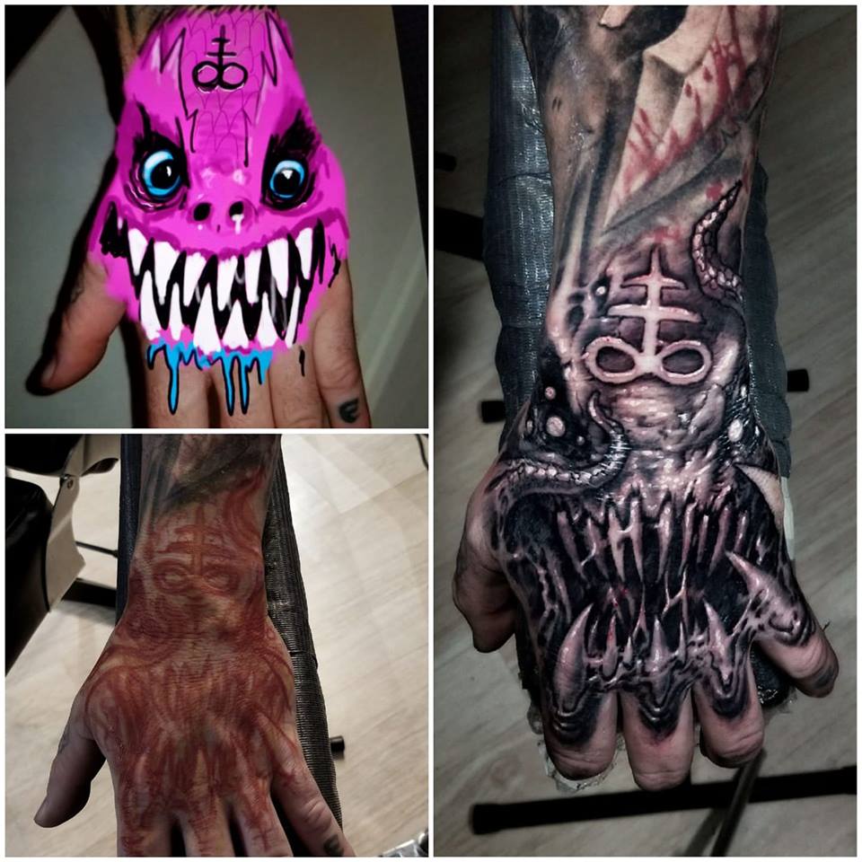 Carved Monster with Tentacles on Hand