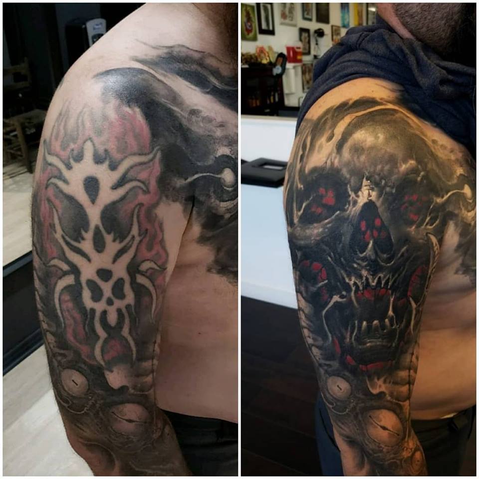 Skull Cover-Up (Use of Red)