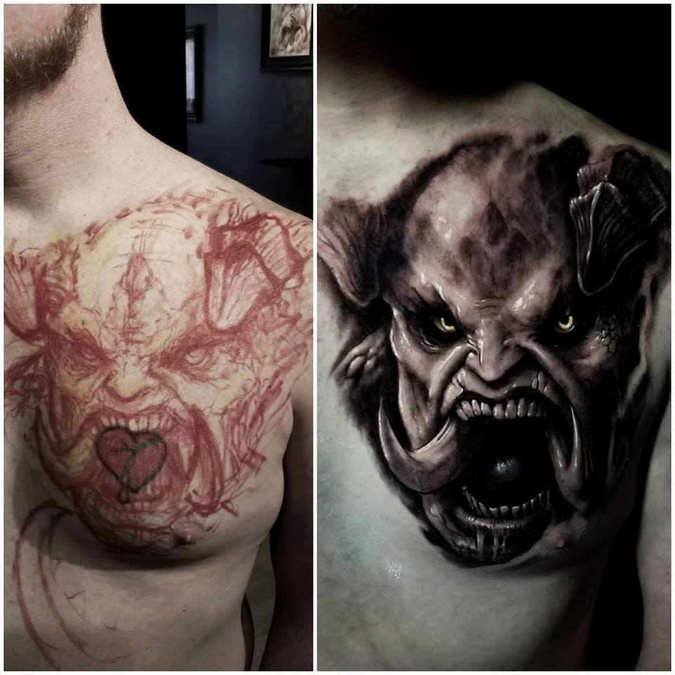 Horned Demon Chest Cover-Up