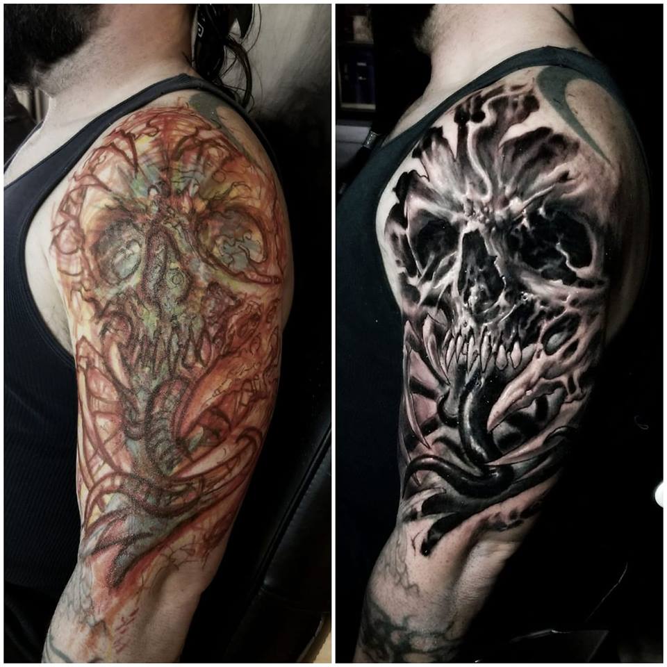 Skull with Claws and Tongue