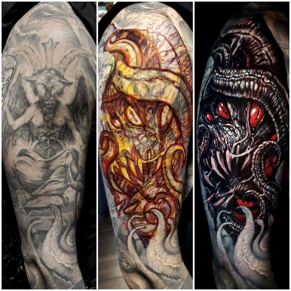 Evil Monster with Tentacles Cover-Up (Use of Red)
