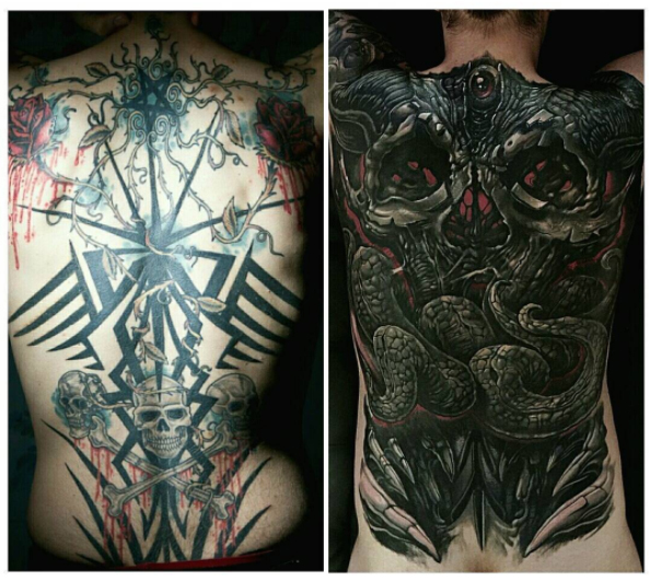 Before & After Back Piece Cover-Up