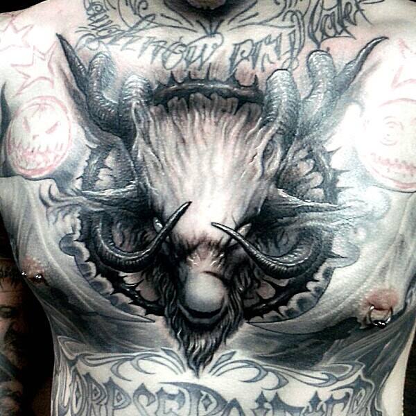 Chest Goat Head Cover-Up