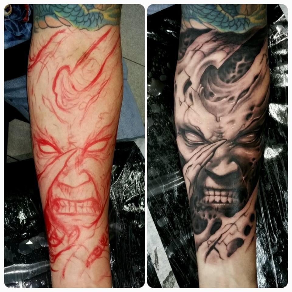 Evil Inner Forearm Face