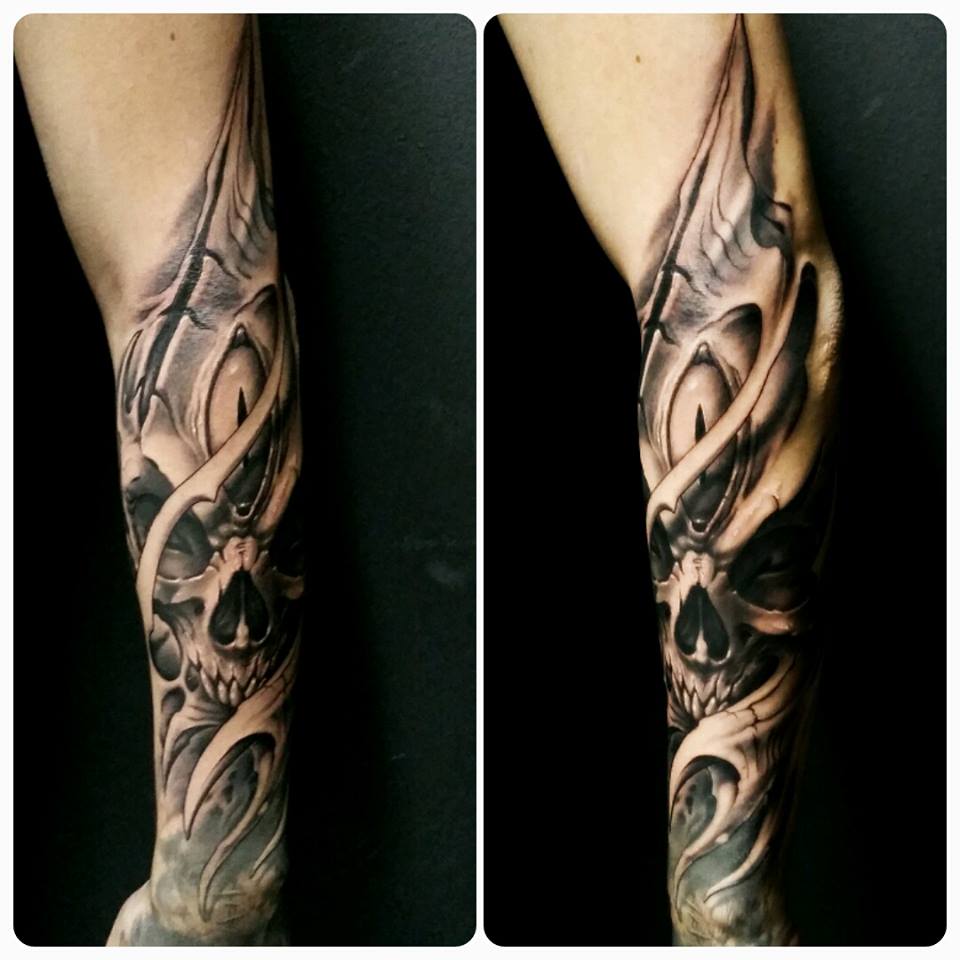 Forearm Bio-Organic and Skull