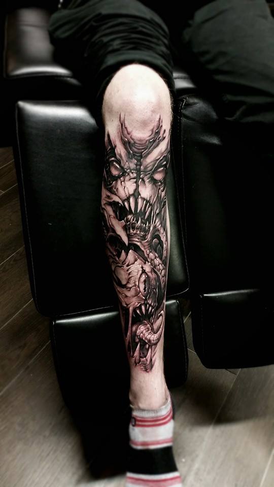 Front Leg Sleeve in Progress