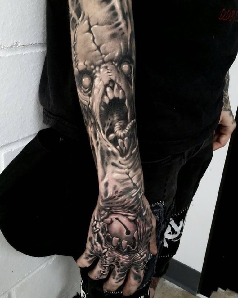 Horror Sleeve in Progress