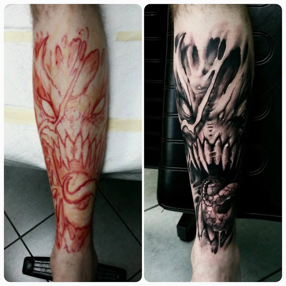 Inner Forearm Evil Face 2