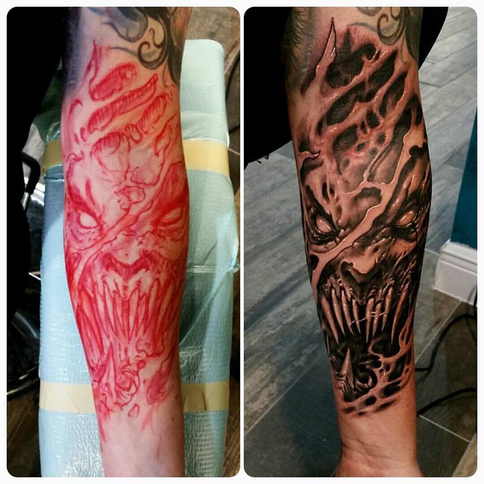 Inner Forearm Evil Face