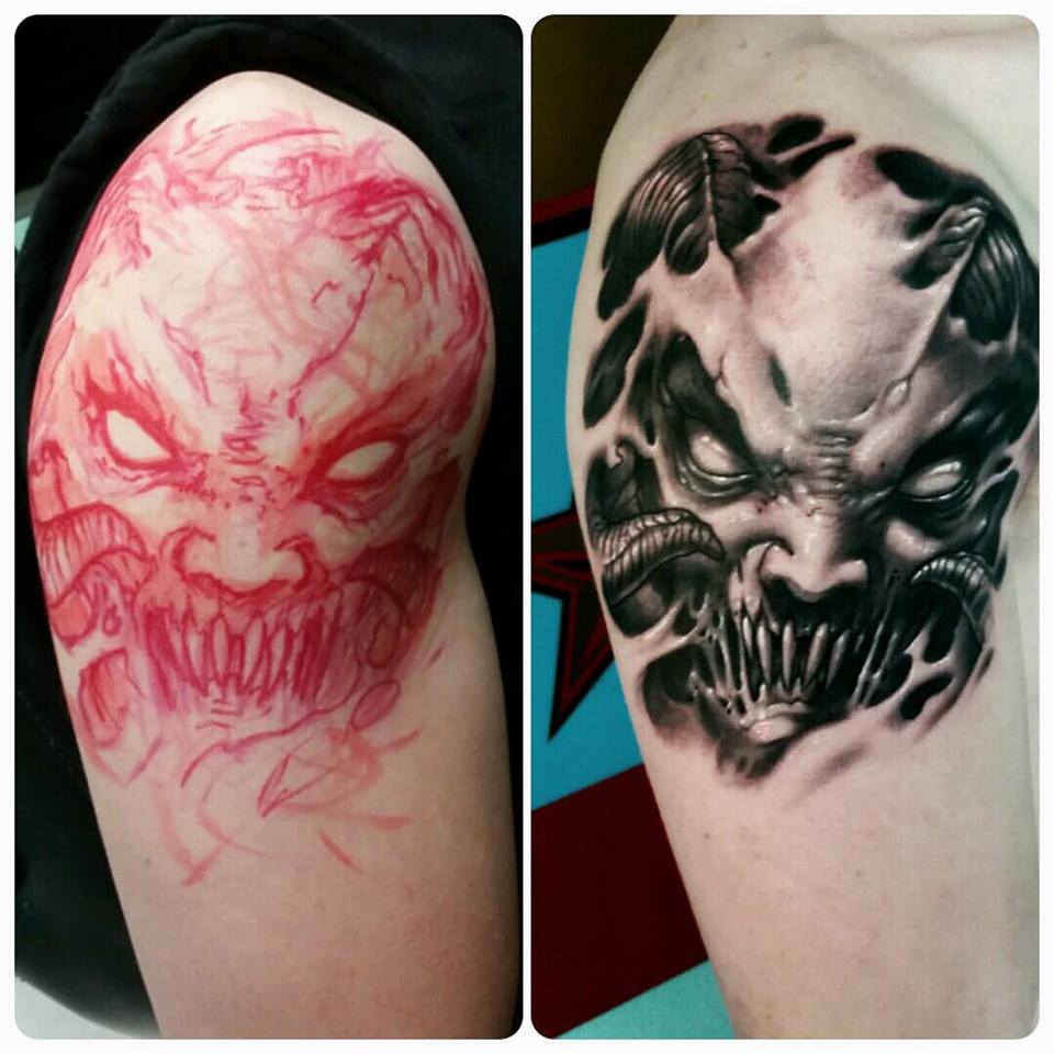 Shoulder Evil Face