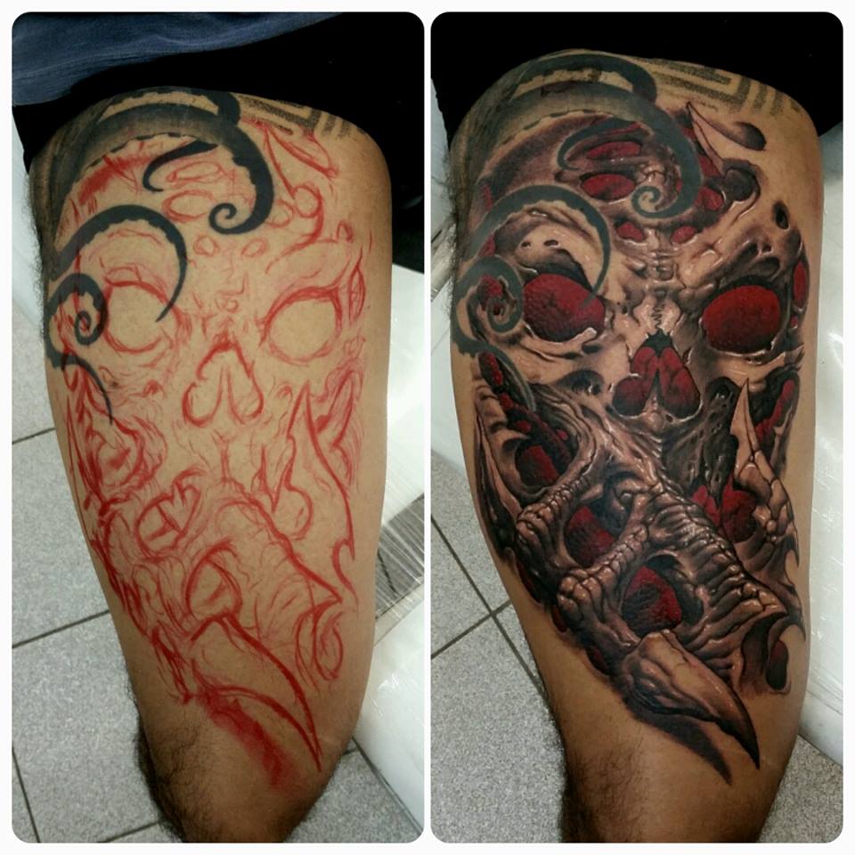 Skull & Abstract Textures