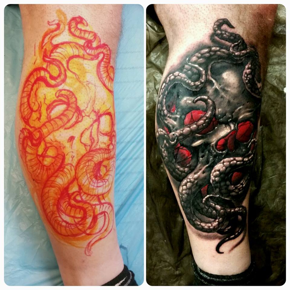 Tentacle Skull (Use of Red)