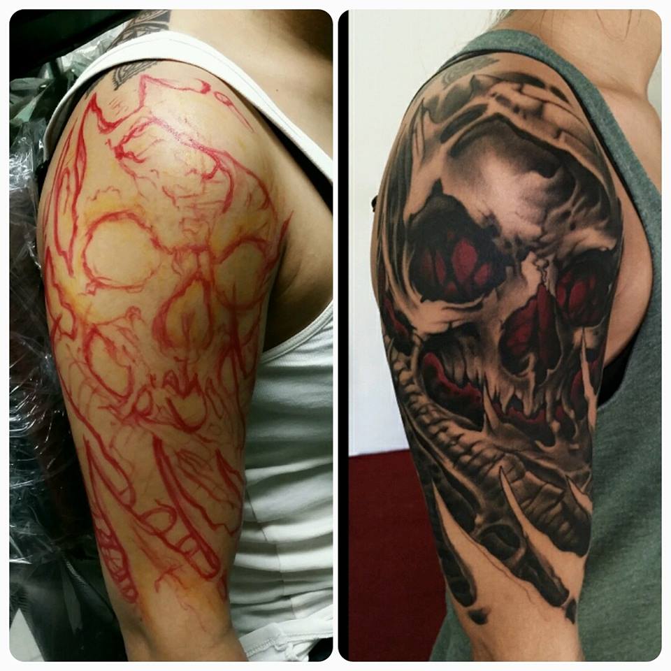 Upper Arm Skull (Use of Red)